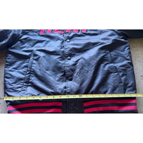 Vintage NBA Miami Heat Ultra Game Jacket Men’s Sz Large Bomber Jacket Black - Picture 9 of 16